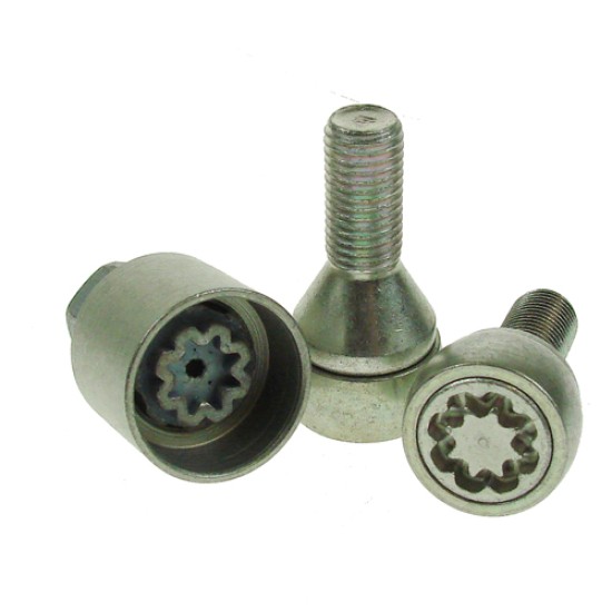 M12 x 1.5 x 23mm Locking Wheel Bolts - Stronghold Pack of 4