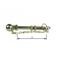 Tractor Pin And Ball 190mm X 22mm Tractor Pin And Ball 190mm X 22mm