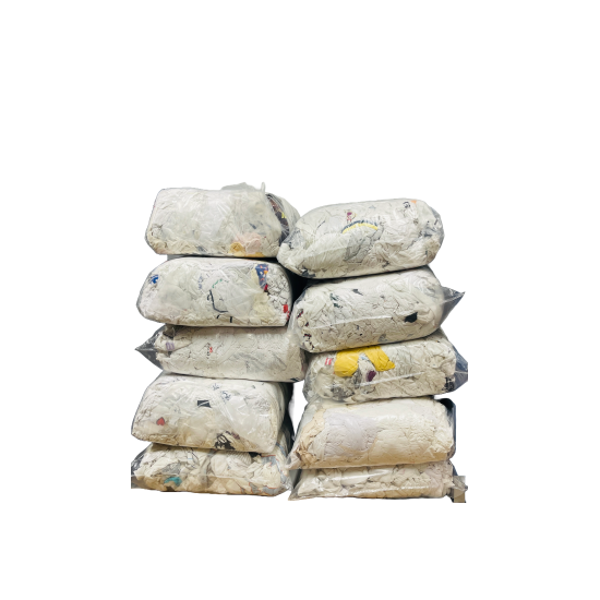 White Cotton Rags 10Kg - 10 Bags