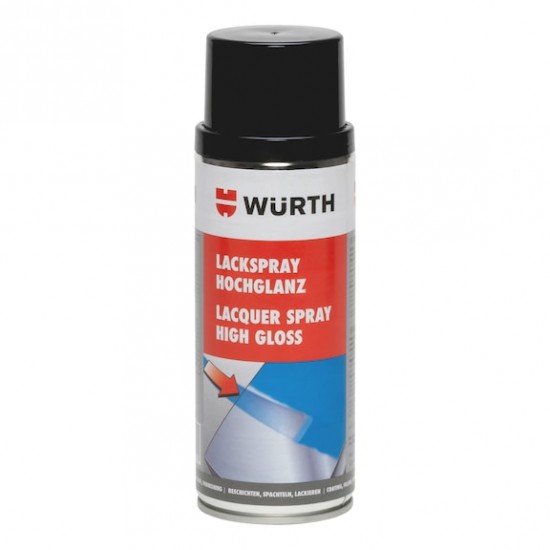 Wurth Gloss Black Spray Paint 400ml