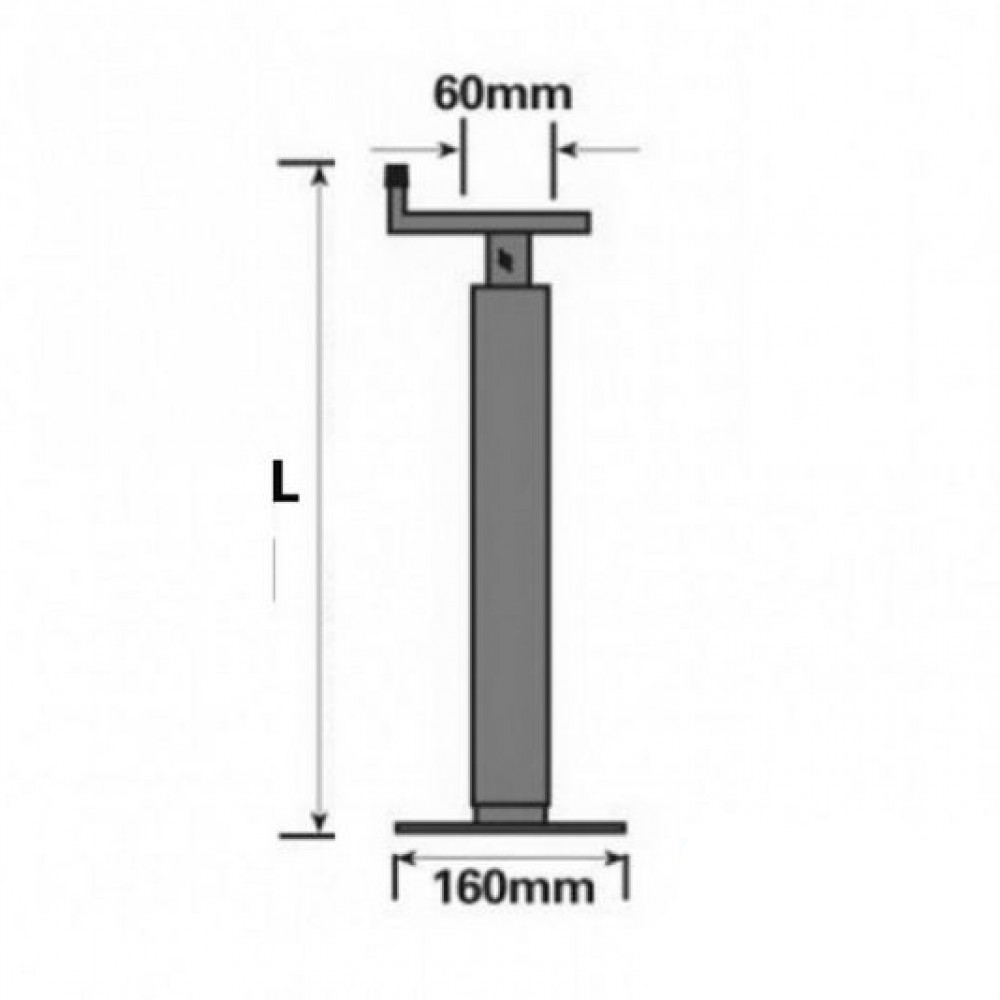 600KG HEAVY DUTY TELESCOPIC TRAILER JACK Trailerstuff Trailer Parts